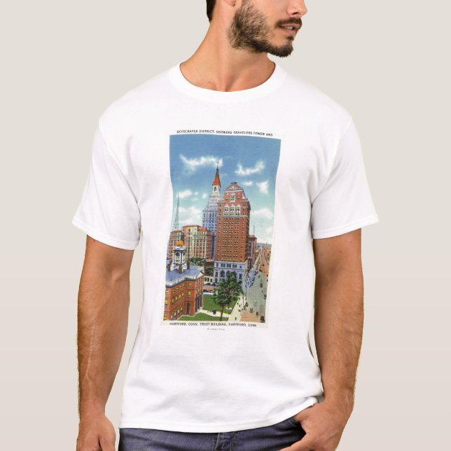 Trust Bldg and Travelers Tower View T-Shirt (Front)