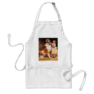 Trust by Charles Burton Barber, Saint Bernard Dog Standard Apron