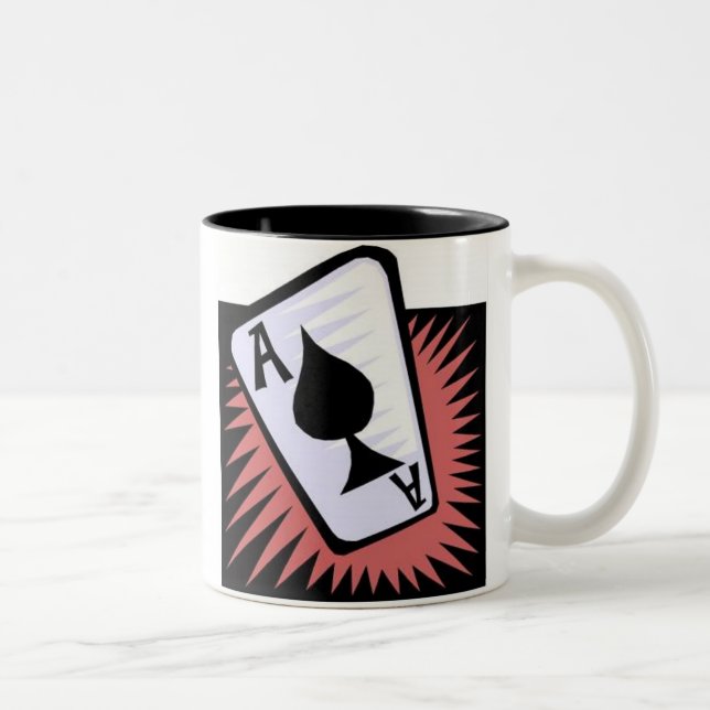 TRUST EVERYBODY, BUT CUT THE CARDS Two-Tone COFFEE MUG (Right)