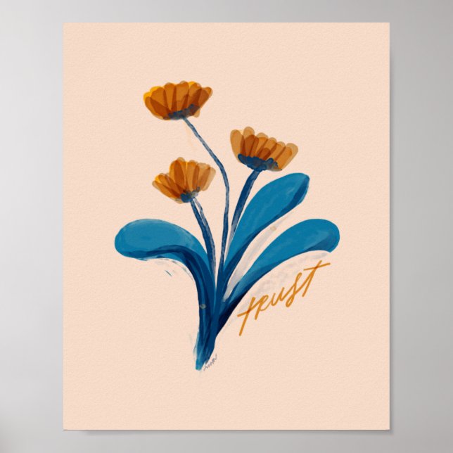 "Trust" - Floral Arrangement Poster (Front)