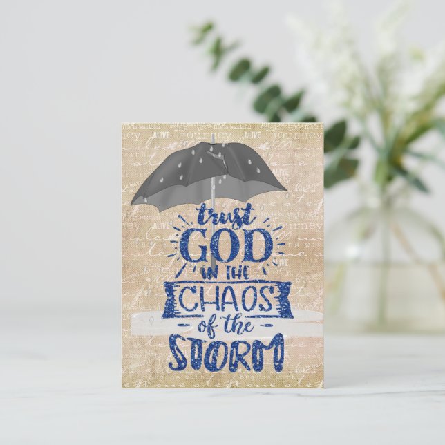 Trust God Affirmation Postcard (Standing Front)