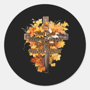 Trust God All Things Are Possible Christian Thanks Classic Round Sticker
