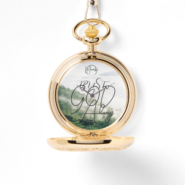 Trust god always pocket watch (Front)