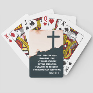 Trust God And Sing To Him Psalm Bible Verse Playing Cards
