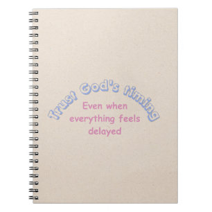 Trust God.... Christian typography faith based Notebook