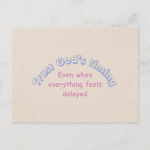Trust God.... Christian typography faith based  Postcard