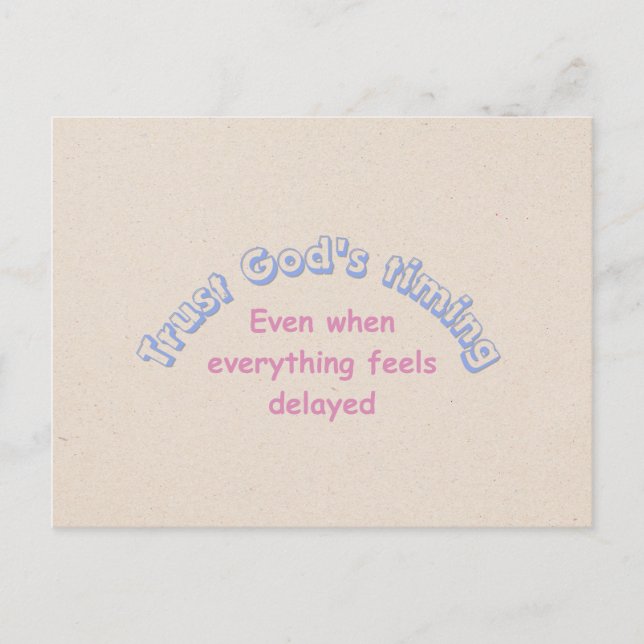 Trust God.... Christian typography faith based  Postcard (Front)