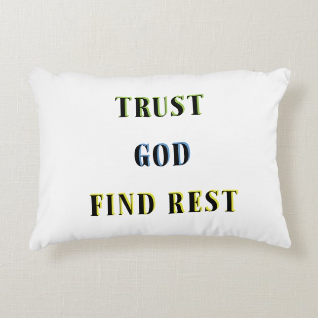 TRUST GOD FIND REST DECORATIVE CUSHION (Front)