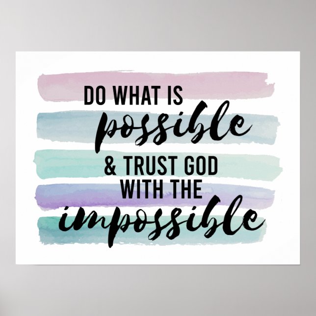 Trust God Inspiring Christian Poster (Front)