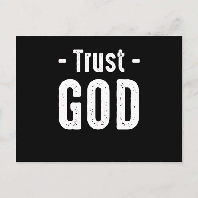 Trust God Religion Believer Faith Church Pray Gift Postcard (Front)