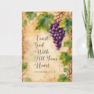 Trust God With All Your Heart Proverbs 3:5-6 Card