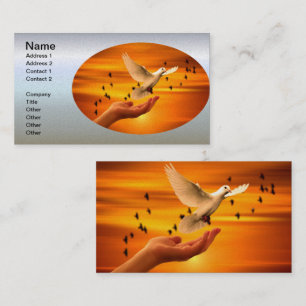 Trust God with Dove in Hand Business Card