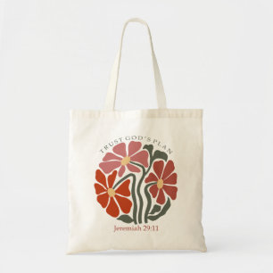 Trust gods plan Bible Verse Wildflower  Tote Bag