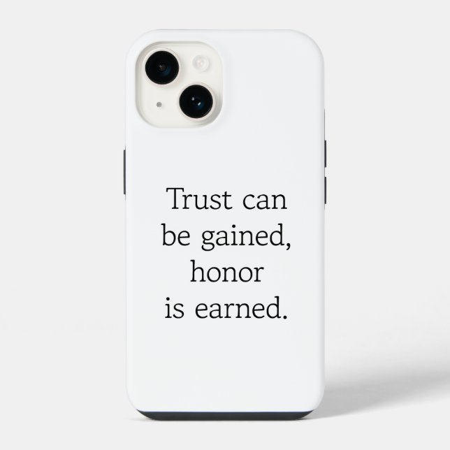 Trust & Honour iPhone Case (Back)