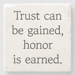 Trust & Honour Marble Stone Coaster