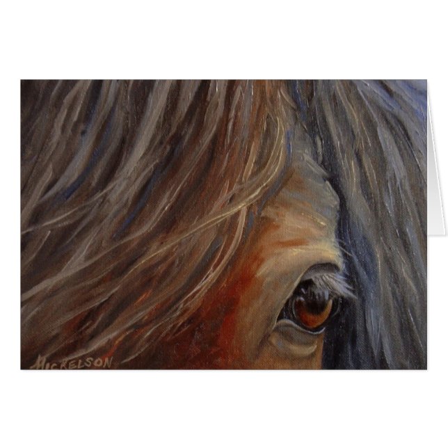 "Trust" Horse Fine Art All Occasion Greeting Card (Front Horizontal)