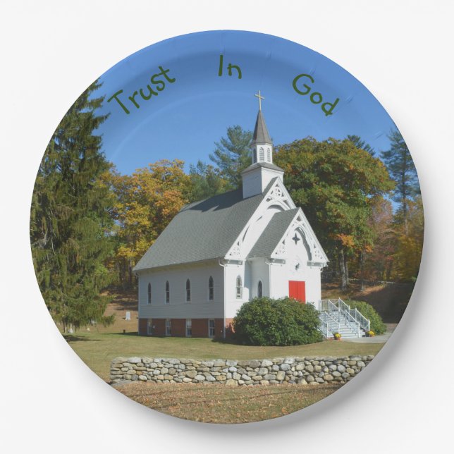 Trust In God Church Paper Plate (Front)