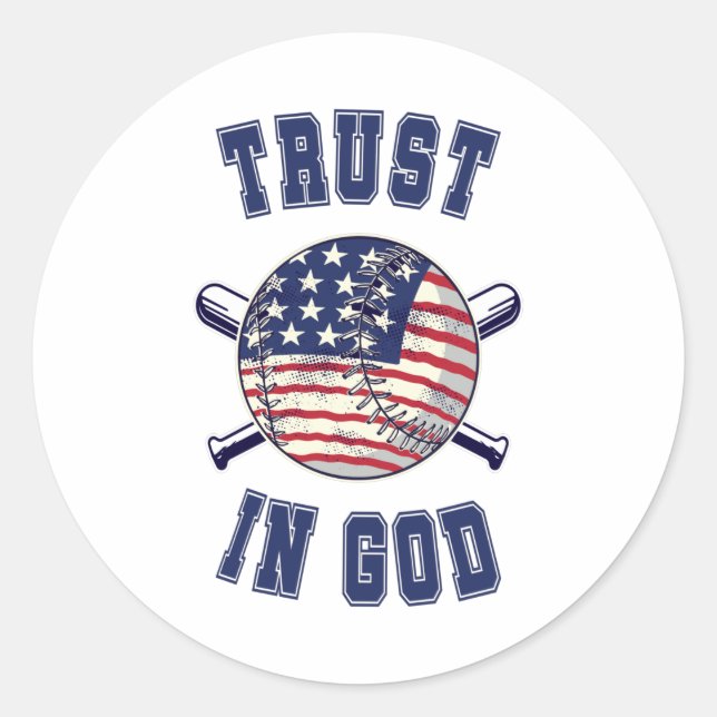 Trust in God Classic Round Sticker (Front)