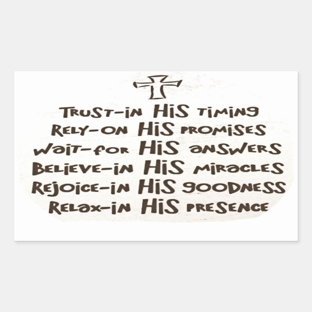 Trust in God Rectangular Sticker (Front)