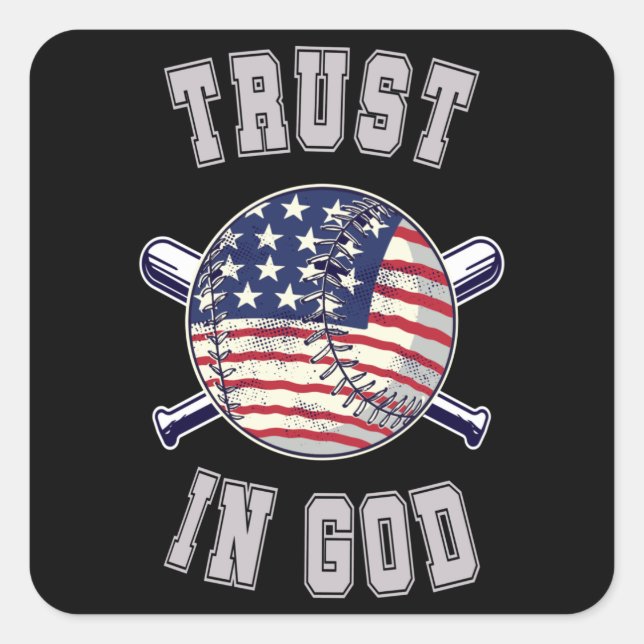 Trust in God Square Sticker (Front)