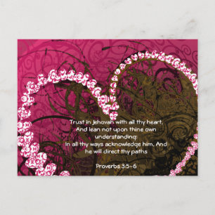 Trust in God with All Your Heart Proverbs 3:5 Postcard