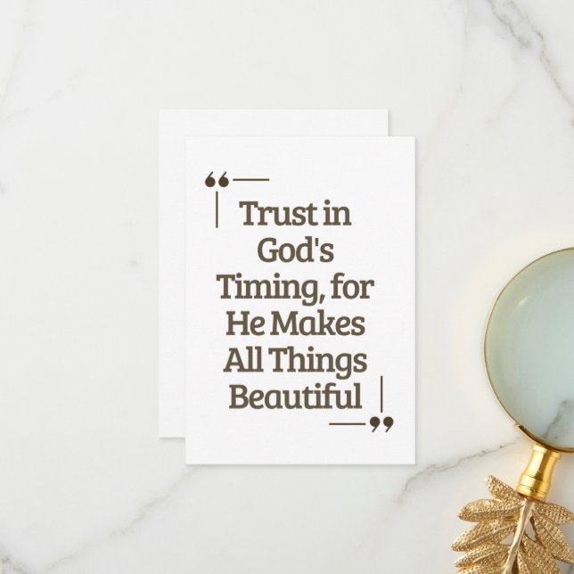 Trust In God's  Thank You Card (Front/Back In Situ)