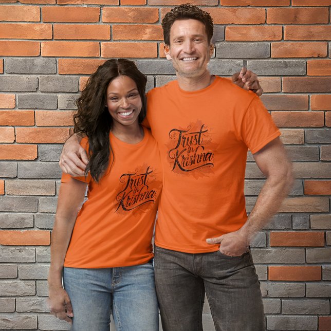 Trust in Krishna Typography Design T-Shirt (Creator Uploaded)