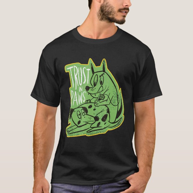 Trust In Paws Tattoo Dogs Dog Owner Inking Pet Dog T-Shirt (Front)