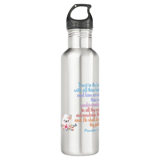 Trust in the Lord Bible Verse 710 Ml Water Bottle (Front)