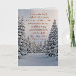 Trust in the Lord Bible Verse Custom Card