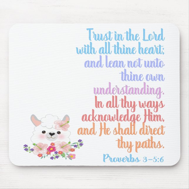 Trust in the Lord Bible Verse Mouse Mat (Front)