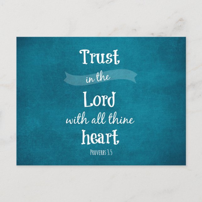 Trust in the Lord Bible Verse Postcard (Front)