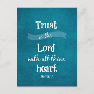 Trust in the Lord Bible Verse Postcard