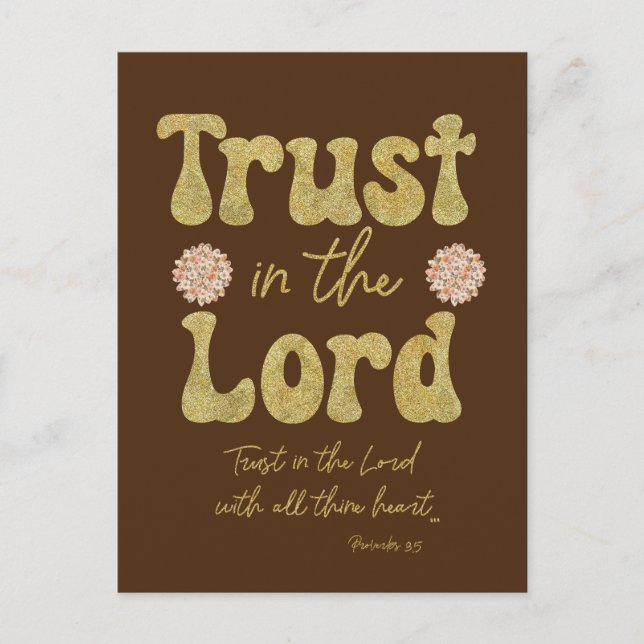 Trust in the Lord Bible Verse Postcard (Front)