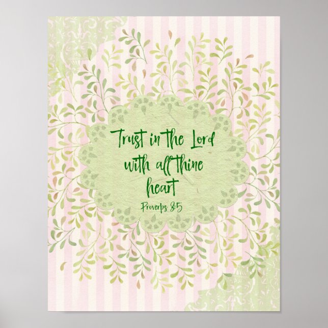 Trust in the Lord Bible Verse Poster (Front)