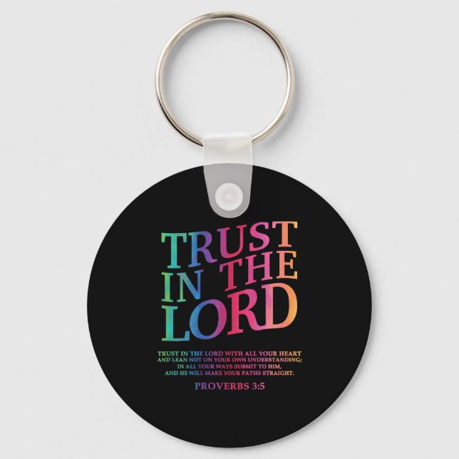 Trust In The Lord Christian Jesus God Sister Broth Key Ring (Front)