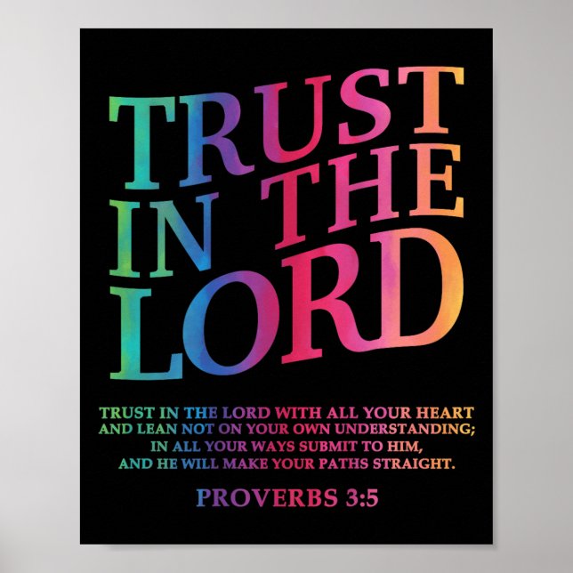 Trust In The Lord Christian Jesus God Sister Broth Poster (Front)