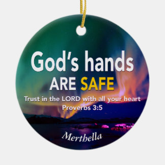 TRUST IN THE LORD Christian Prayer Ceramic Tree Decoration