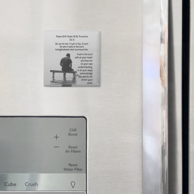 Trust In the Lord Comforting Uplifting Bible Verse Magnet (In Situ (Fridge))