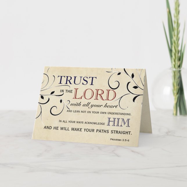 Trust in the Lord Encouragement Card (Front)