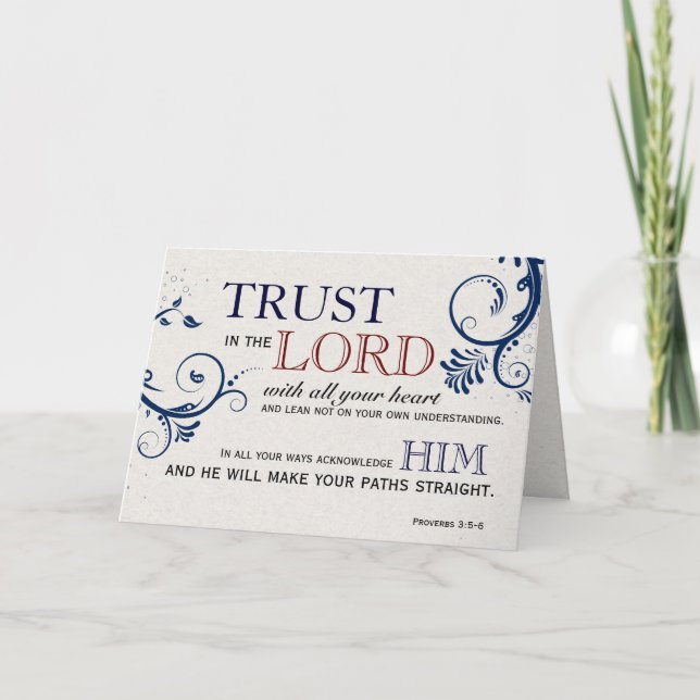 Trust in the Lord Encouragement Card (Front)
