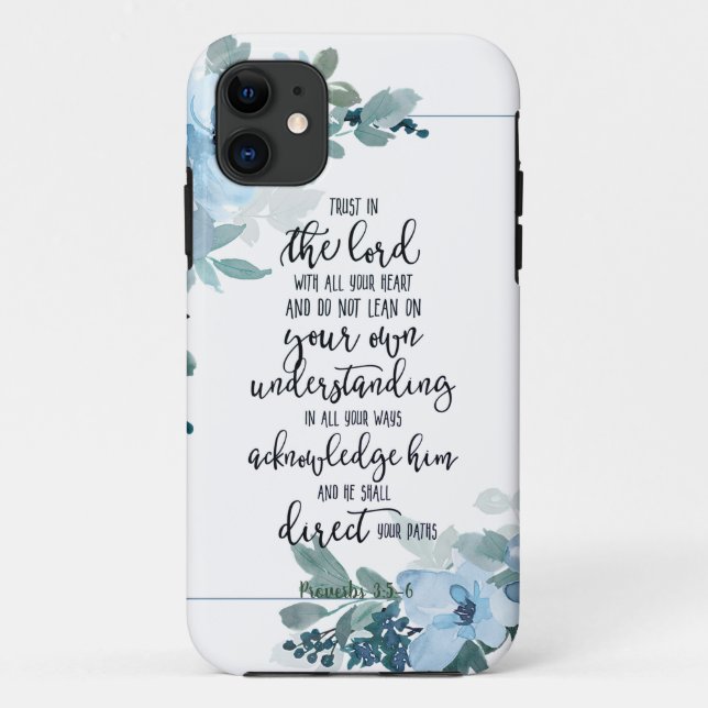 Trust in the Lord floral  Case-Mate iPhone Case (Back)