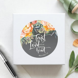 Trust in the Lord Floral Christian Sticker