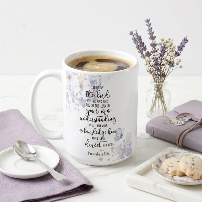 Trust in the Lord floral  Coffee Mug (Creator Uploaded)