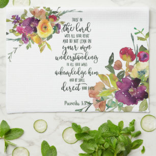 Trust in the Lord floral   Kitchen Towel