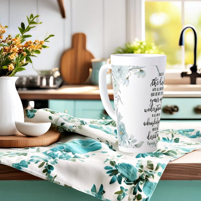 Trust in the Lord floral   Latte Mug (Creator Uploaded)