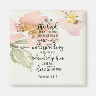 Trust in the Lord floral Magnet