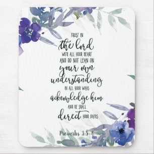 Trust in the Lord floral Mouse Mat