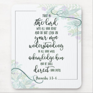 Trust in the Lord floral Mouse Mat