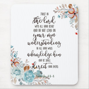 Trust in the Lord floral Mouse Mat